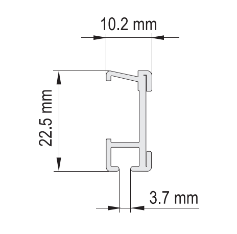 Карниз для штор с липучкой профиль СТ-432002 картинка Карниз для штор с липучкой профиль СТ-432002