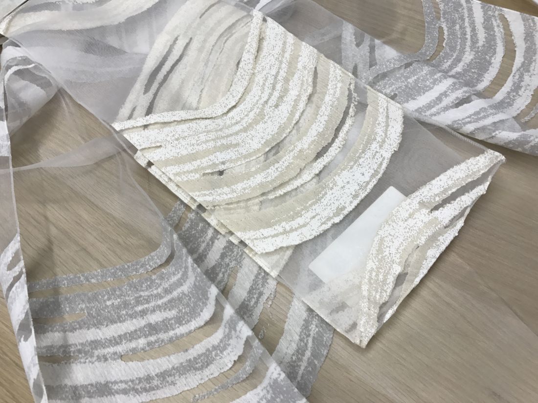 Venus Devore 490 ткань Textile Express, Волны-Зигзаги от магазина Ткани Мира ✅