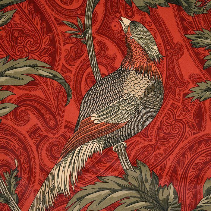 картинка Winslow Dragon Red ткань Silver Studio 