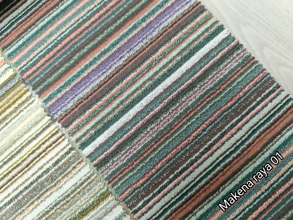 Makena Raya ткань Fabric club, Полоска от магазина Ткани Мира ✅