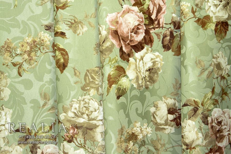 Jardin VIENA MONTY ткань Realia, Цветы-Растения от магазина Ткани Мира ✅