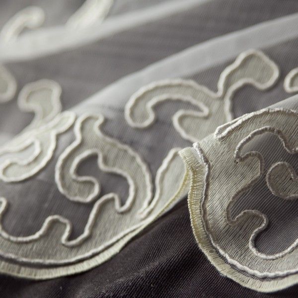 Mona Lisa Embrodery 46327 ткань Vip Dekor, Вензель-Завитки от магазина Ткани Мира ✅