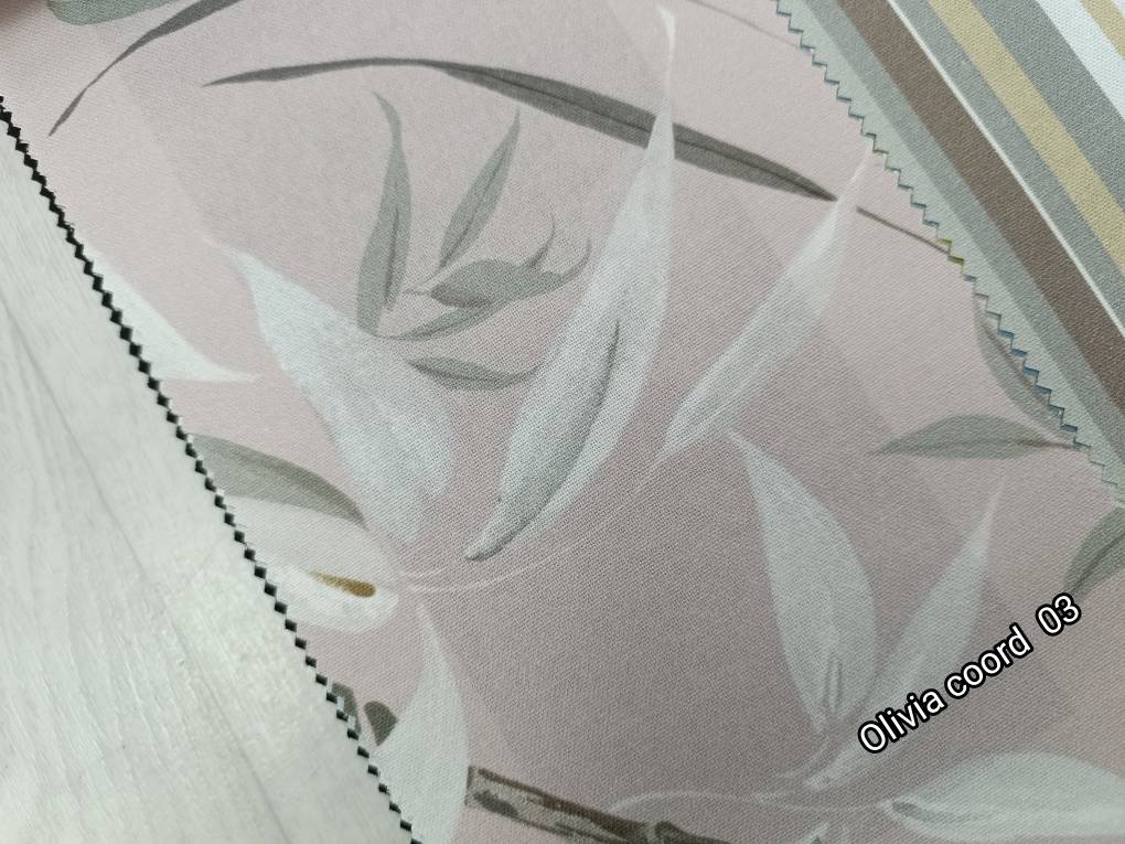 Olivia Coord ткань Fabric club, Цветы-Растения от магазина Ткани Мира ✅