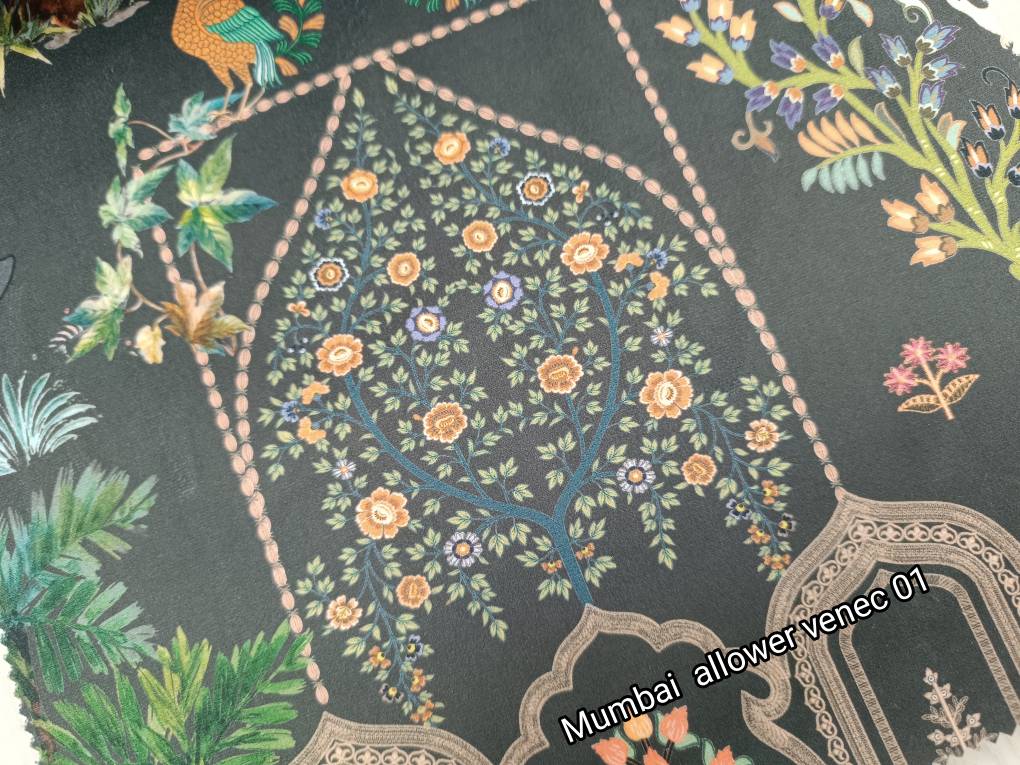 Mumbai Allover Venec ткань Fabric club, Цветы-Растения Животные от магазина Ткани Мира ✅