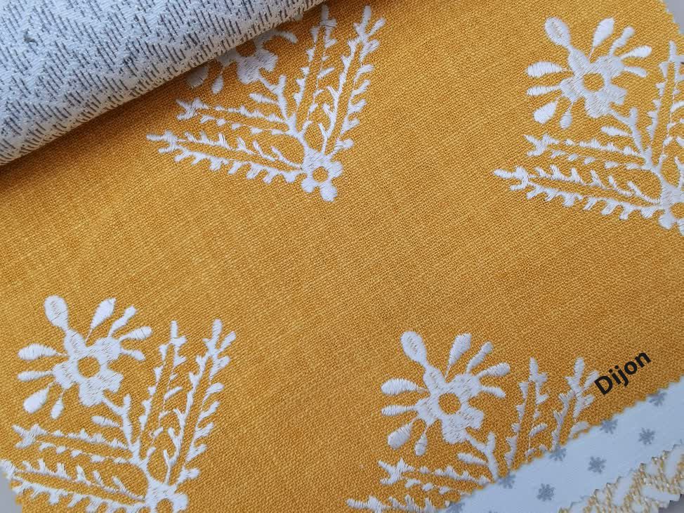 Lady Fern embrodery ткань Laura Ashley, Цветы-Растения от магазина Ткани Мира ✅