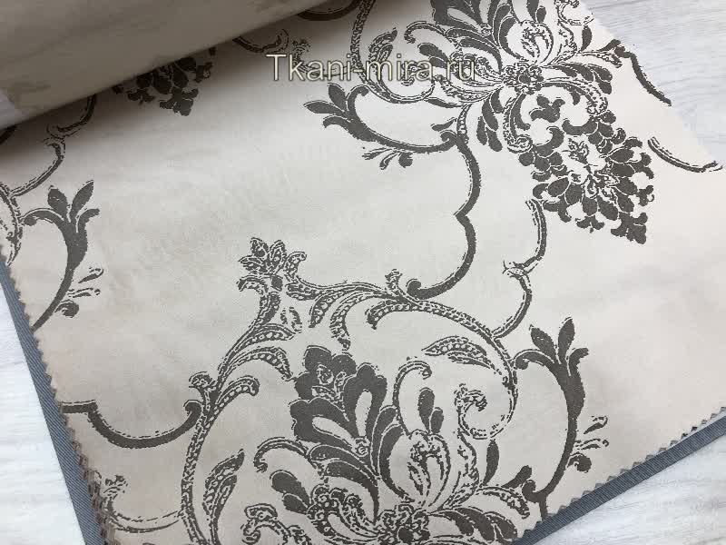 Symphony-0177-v01 ткань Windeco, Вензель-Завитки Дамаск от магазина Ткани Мира ✅