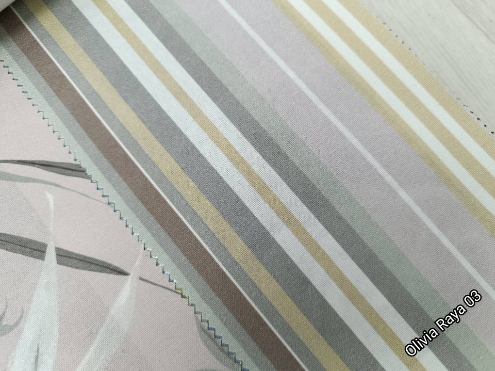 Olivia Raya ткань Fabric club, Полоска от магазина Ткани Мира ✅