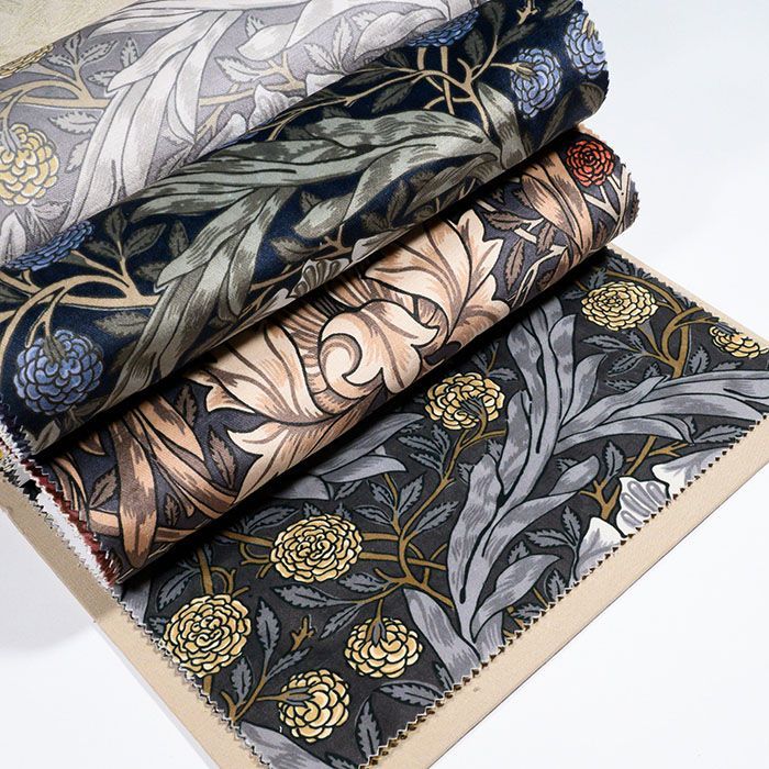 картинка African Marigold Velvet Cornflower ткань William Morris 