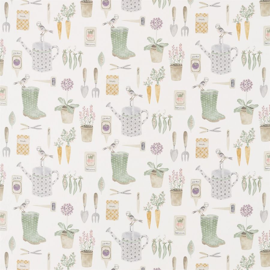 Ткань Sanderson 226346  The Potting Room Prints and Embroideries, Цветы-Растения Персонажи Предметы от магазина Ткани Мира ✅