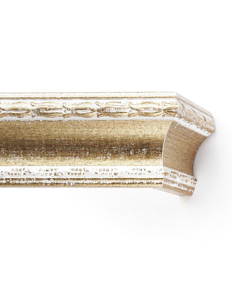 картинка Карниз Классика «Уффици» Бело-золотой от магазина Ткани Мира