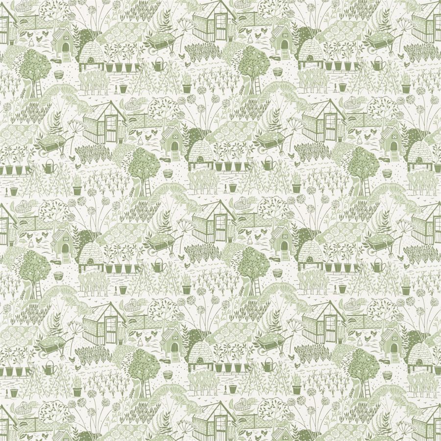 Ткань Sanderson 226360  The Potting Room Prints and Embroideries, Здания-Архитектура от магазина Ткани Мира ✅