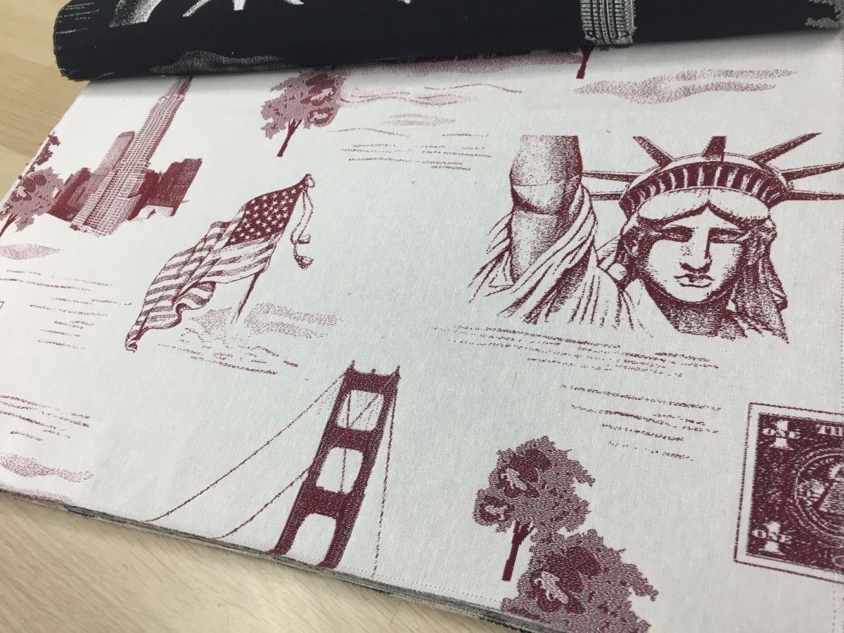 City Sights America ткань Decolux, Здания-Архитектура от магазина Ткани Мира ✅