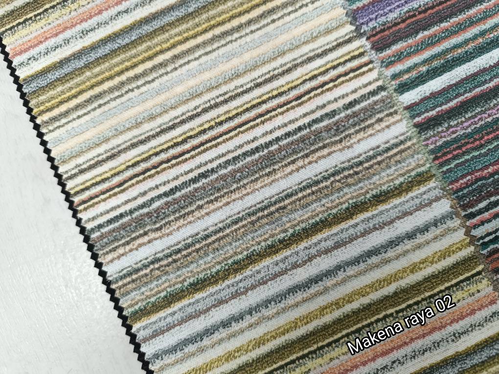 Makena Raya ткань Fabric club, Полоска от магазина Ткани Мира ✅