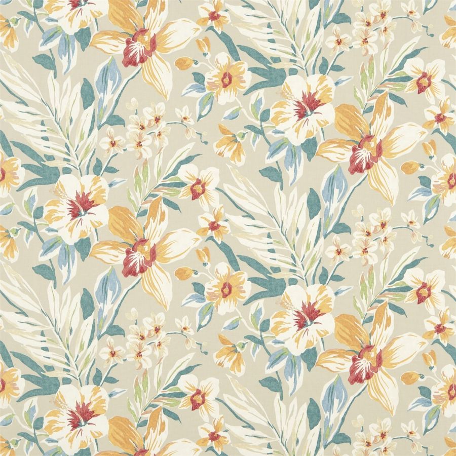 Ткань Sanderson 223574  Chika Prints, Цветы-Растения от магазина Ткани Мира ✅