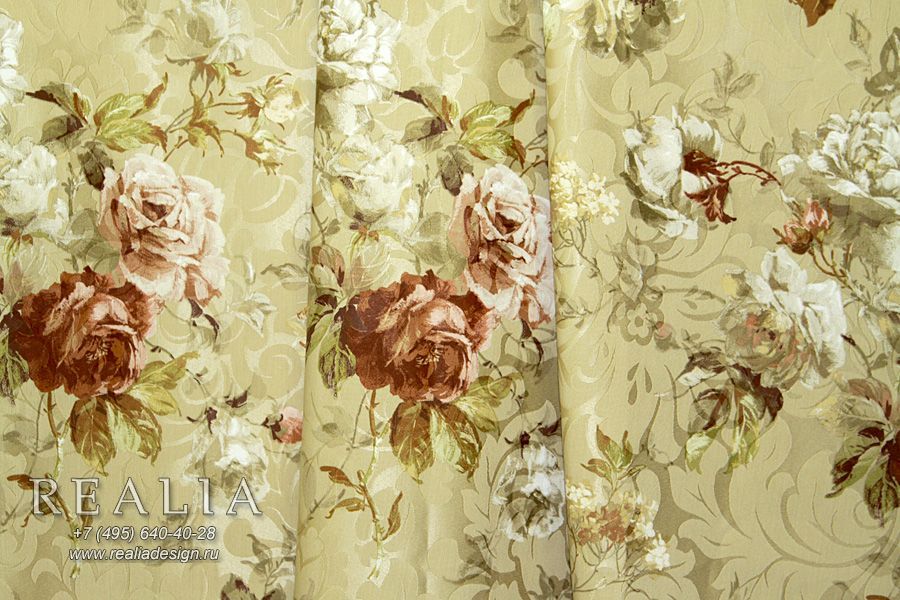 Jardin VIENA MONTY ткань Realia, Цветы-Растения от магазина Ткани Мира ✅