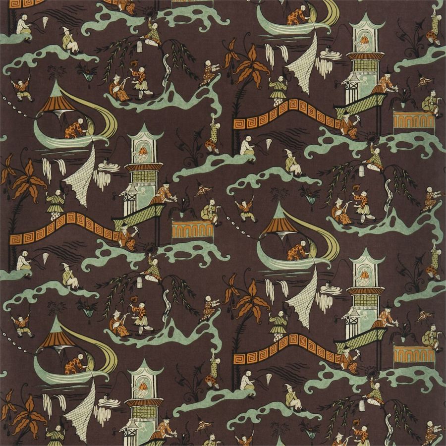 Ткань Sanderson DVIPPA201  Vintage, Здания-Архитектура Персонажи Предметы от магазина Ткани Мира ✅