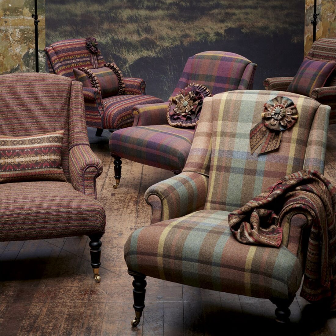 Cairngorm 330142 ткань Zoffany, Полоска от магазина Ткани Мира ✅