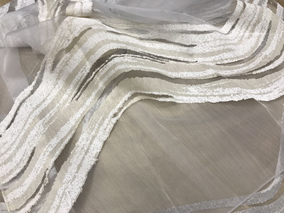 Venus Devore 490 ткань Textile Express, Волны-Зигзаги от магазина Ткани Мира ✅