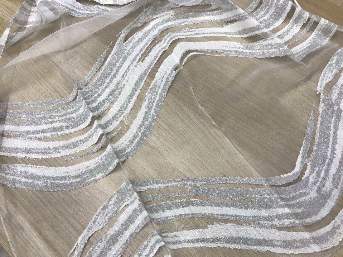 Venus Devore 490 ткань Textile Express, Волны-Зигзаги от магазина Ткани Мира ✅