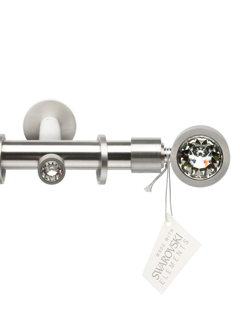 картинка Карниз Техностиль «Диск с кристаллом» Нерж. сталь 