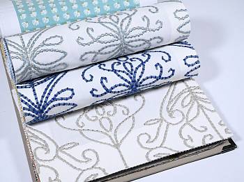 Java Linen ткань Harlequin, Вышивка от магазина Ткани Мира