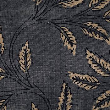 Dabu Leaf Charcoal ткань Galleria Arben от магазина Ткани мира