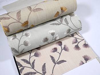 Everly ткань Sanderson, Вышивка от магазина Ткани Мира