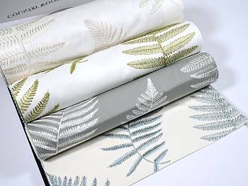 Fern Embroidery ткань Sanderson, Вышивка от магазина Ткани Мира