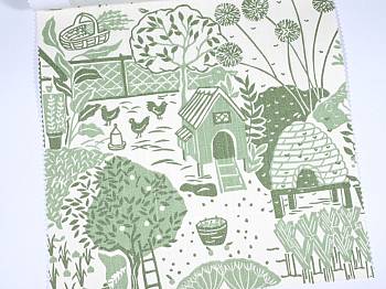The Allotment ткань Sanderson, Принт от магазина Ткани Мира