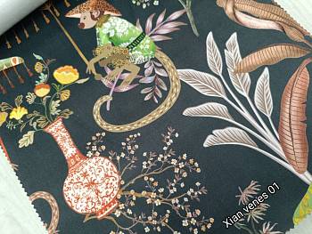 Xian Venes ткань Fabric club, Печать Бархат от магазина Ткани Мира