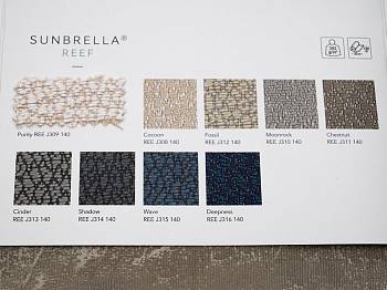 картинка Reef ткань Sunbrella магазин Ткани мира являющийся официальным дистрибьютором в России  Ткань для штор Reef ткань Sunbrella, Жаккард от Sunbrella ткани в магазине Ткани мира
