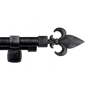 картинка Карниз Гефест «Лилия» Черно-серебряный от магазина Ткани мира