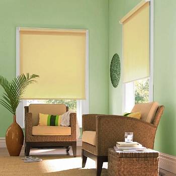 картинка Рулонная штора, Жёлтый магазин Ткани Мира являющийся официальным дистрибьютором в России  картинка Рулонная штора, Жёлтый от магазина Ткани Мира