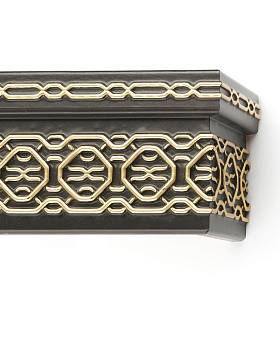 картинка Карниз Цивилизация «Арабеска» Черно-Золотой от магазина Ткани Мира