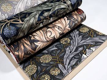 African Marigold Velvet ткань William Morris  Принт Бархат1.47 - Магазин Ткани Мира. Пошив. Доставка по России ✅ African Marigold Velvet ткань William Morris, Принт Бархат от магазина Ткани Мира