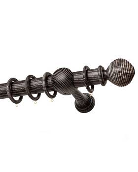 картинка Карниз СТЮАРД 45 "Шар Рефлёный Стюард" Каштан браш от магазина Ткани Мира