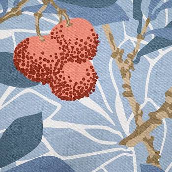 Strawberry Tree Sonata Blue ткань Silver Studio от магазина Ткани мира