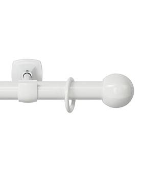 картинка Карниз Гефест «Шар» белый глянец от магазина Ткани мира