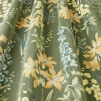Observatory Botanical Studies Olive ткань Iliv, Бархат от магазина Ткани Мира