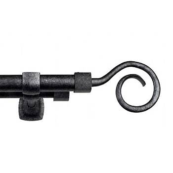 картинка Карниз Гефест «Крюк» черно-серебряный от магазина Ткани мира