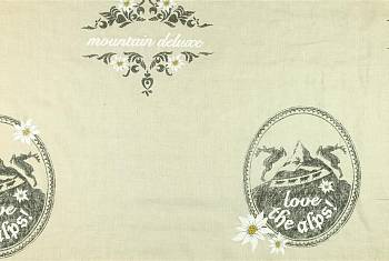 Mountain Deluxe Love the Alps Sterntaler ткань Fine, Принт Вышивка от магазина Ткани Мира