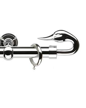 картинка Карниз Империум «Лебедь» Хром магазин Ткани мира являющийся официальным дистрибьютором в России  картинка Карниз Империум «Лебедь» Хром от магазина Ткани мира