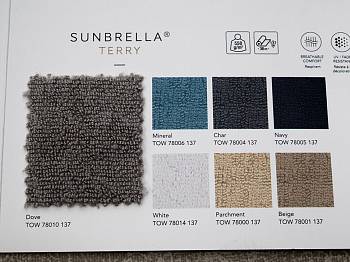 картинка Terry ткань Sunbrella магазин Ткани мира являющийся официальным дистрибьютором в России  Ткань для штор Terry ткань Sunbrella, Букле от Sunbrella ткани в магазине Ткани мира