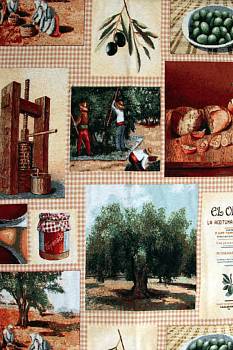 Olives. Гобелен ткань Casablanca, Гобелен от магазина Ткани Мира