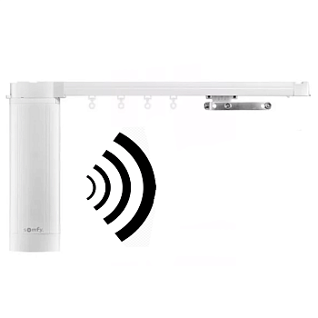 картинка Электрокарниз Somfy Movelite RTS, Радиоуправление магазин Ткани Мира являющийся официальным дистрибьютором в России  Электрокарниз Somfy Movelite RTS, Радиоуправление от компании с 10 летним стажем.