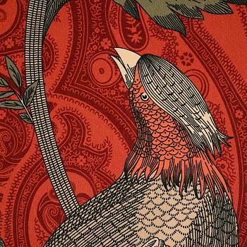 Winslow Dragon Red ткань Silver Studio от магазина Ткани мира