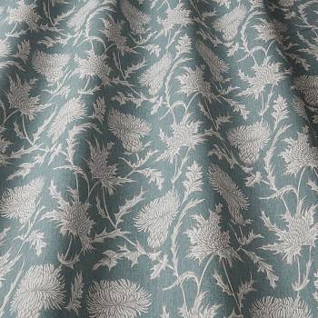 Botanist Carlina Teal ткань Iliv, Принт от магазина Ткани Мира