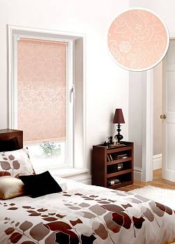 картинка Рулонная штора LUX, Арабеска коралловый от магазина Ткани Мира