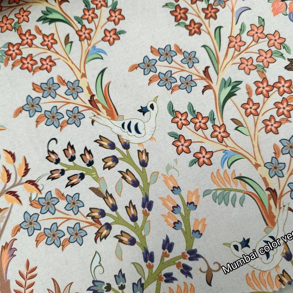 Mumbai Color Vec ткань Fabric club, Цветы-Растения Животные от магазина Ткани Мира ✅